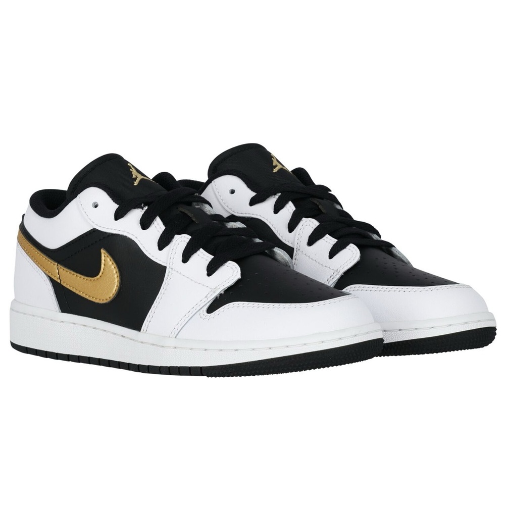 air jordan 1 low black and gold kids